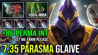 WTF 7.35 Parasma Glaives Offlane Silencer +86 Perma INT 100% Anti Spell Caster Dota 2