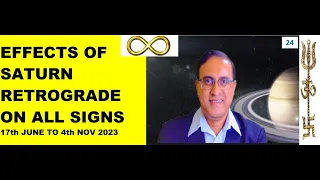 EFFECTS OF SATURN RETROGRADE ON ALL ASCENDANTS FROM 17th June to 4th Nov 2023- GOPALA RANGANATHAN