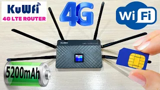 МОЩНЫЙ 4G Wifi роутер KuWfi аккумулятор ЖК дисплей