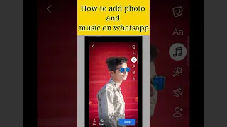 How to add music in photo on whatsapp # technical 3m me