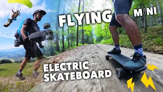 Tynee MINI ELECTRIC SKATEBOARD Crazy Test With Paragliding & Insta360 X4 Camera