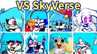 Friday Night Funkin' VS nuSky & SkyVerse FULL WEEK + All Secrets (Ski, SkyBlue, nuSky...) - FNF Mod