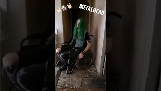 When you find a wheelchair on a ghost hunt & hear metal 🤘🏻