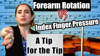 ONE TWEAK to Prevent a Crooked Bow and Get a Good Sound at the Tip. | Forearm Rotation vs "Pressure"