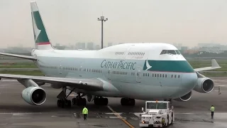 キャセイパシフィック航空のボーイング747-400旅客機が最終フライト　Cathay Pacific Boeing747-400