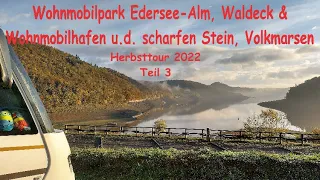 Wohnmobilpark Edersee Alm, Waldeck / Wohnmobilhafen unter dem  scharfen Stein, Volkmarsen.