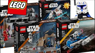 NEW LEGO STAR WARS CAPTAIN REX'S Y-WING MICROFIGHTER + LUKE'S MECH and 2 MANDALORIAN SETS