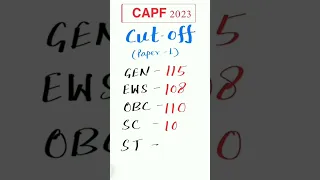 UPSC CAPF 2023 Expected Cutoff