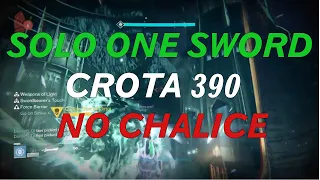 Solo One Sword 390 Crota with No Chalice | Destiny 1