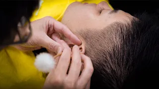 💈🇯🇵 Earpick & Ear Massage & Ear Wash in Japanese Classic Barber "Yanagi" |