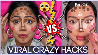 Testing out *VIRAL* Crazy Makeup hacks | Barbie hack 🤯| Ronak Qureshi.