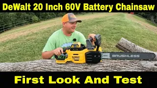 DeWalt 20 Inch 60v Battery Chainsaw First Look and Test #238