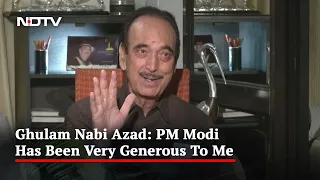 "PM Has Been More Generous To Me Than Congress": Ghulam Nabi Azad To NDTV