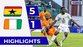 GHANA🇬🇭 VS 🇨🇮IVORY COAST(5-1)-MATCH HIGHLIGHTS & ALL GOALS-U17 AFRICA CUP OF NATIONS