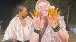 My 1st traditional Maharastrian Haldi Ceremony in the Village 😍