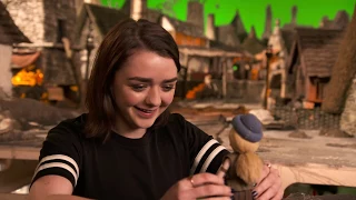 Early Man - Eddie Redmayne and Maisie Williams visit the set