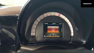 Smart Fortwo 2018 0.9 Turbo Acceleration 0-100 km/h & 0-118 km/h