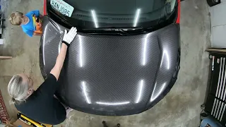 Carbon Fiber 3M Honda Civic Hood Wrap