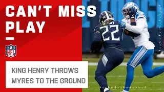 Derrick Henry Just Doing That Stiff Arm Thing Again