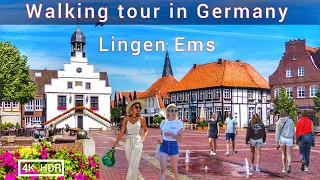 Lingen Ems Germany/ walking tour in Lingen Ems a beautiful, very elegant city 4k HDR