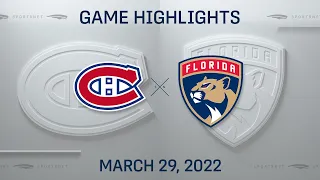 NHL Highlights | Canadiens vs. Panthers - Mar. 29, 2022