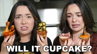 Will It Cupcake? CRAZY Food Taste Test - Merrell Twins