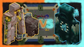 Iron Golem + Ravager vs Warden - Minecraft Mob Battle 1.17.1