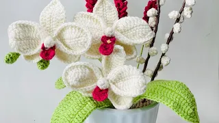 Crochet Orchid Flower Arrangement