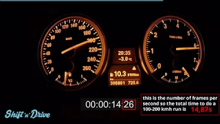 REMAPPED BMW e91 325i 2011 acceleration 100-200 kmh