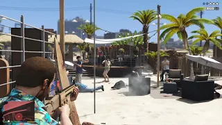 GTA 5 - Cartel Beach Party Massacre + Six Star Escape