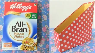 Book Holder/How to make a Book stand/How to make a book Organizer from Kellogs box #bestfromwaste