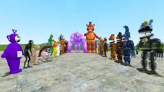 SLENDYTUBBIES VS FNAF ANIMATRONICS!! Garry's Mod Sandbox [Slendytubbies vs Five Nights At Freddy's]