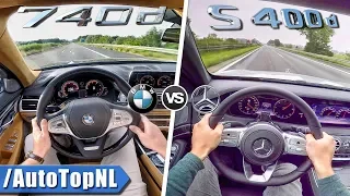 Mercedes Benz S Class vs BMW 7 Series | S400d vs 740d 0-250km/h TOP SPEED AUTOBAHN POV by AutoTopNL