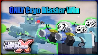 Only Cryo Blaster on IMPOSSIBLE Map - Easy Mode || Roblox TDX