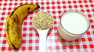 If you have oatmeal, 1 banana, and milk, make this delicious recipe! ONLY 3 INGREDIENTS ASMR