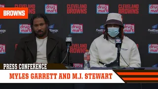 Myles Garrett and MJ Stewart Postgame Press Conference vs. Raiders | Cleveland Browns