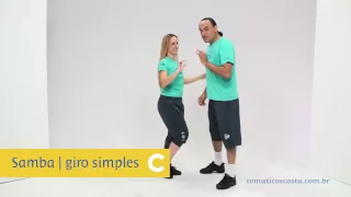 Aula de Samba de Gafieira - Passo Giro Simples