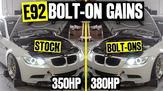 Dyno Time, Before and After. Simple Bolt-ons = Unlocking +30hp on Vin’s E92 BMW M3!