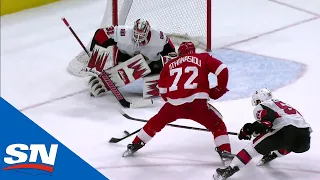 Red Wings’ Andreas Athanasiou Streaks By Senators And Beats Nilsson To Score