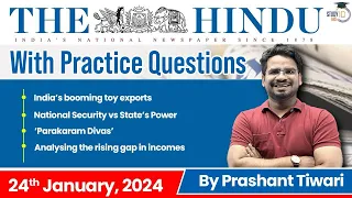 The Hindu Analysis by Prashant Tiwari | 24 January | Current Affairs Today | StudyIQ