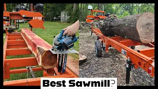 Incredible Sawmill Cuts 4 Logs in 16 Minutes!