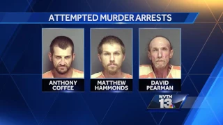 3 arrested on attempted murder charges in Calhoun County