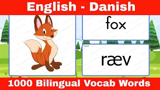 📌Learn English Danish Vocabulary with Pictures for Beginners : Lær engelsk dansk ordforråd