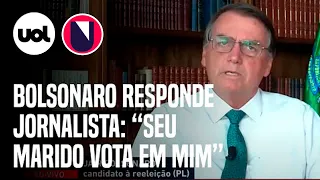 Bolsonaro rebate Amanda Klein na Jovem Pan após pergunta sobre imóveis: 'Seu marido vota em mim'