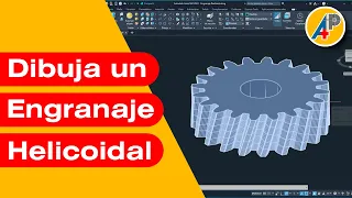 Dibujo de un Engranaje Cilíndrico Helicoidal en AutoCAD