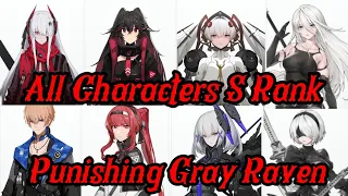 All Characters S Rank PUNISHING GRAY RAVEN