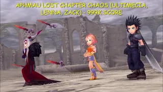 DFFOO Aphmau Lost Chapter Lvl 180 (Ultimecia, Lenna, Zack) - 999K Score