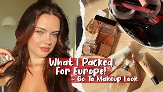 What I Packed For EUROPE + my go to makeup look I wore! | Julia Adams