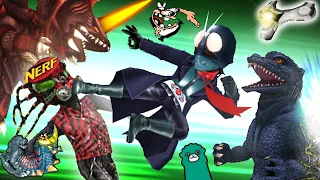 Godzilla Battle Line: Kamen Rider and Kumo Augment Meme Matches