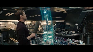 Jarvis Deciphering Blue Stone - Avengers Age of Ultron (2015) - Movie Clip HD Scene